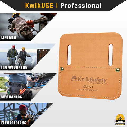 TIKO Tie Wire Reel Pad With Lightweight Leather Hip Pad For Ironworkers Belt Attachment Keeps Wire Close And Reduces Hip Fatigue