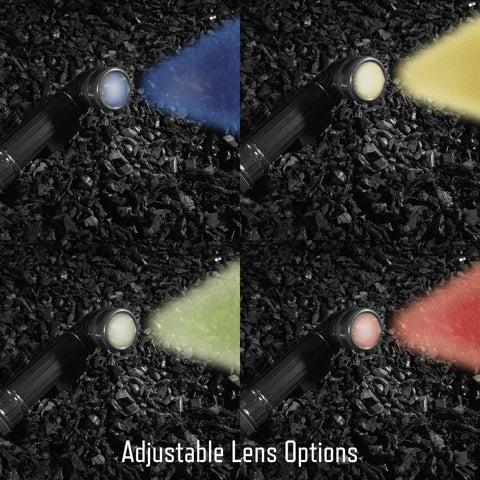 Versatile D-Cell Flashlight With Multi Mode Switch And Morse Code Signaling Water-Resistant High Impact Plastic Body Interchangeable Red Blue Yellow Green Lenses Spare Bulb Included For Any Job Or Adventure