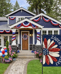Patriotic 250th Anniversary USA Garden Flag 1776 To 2026 Double Sided Waterproof 12x18 Inch Commemorative Flag displayed in front yard