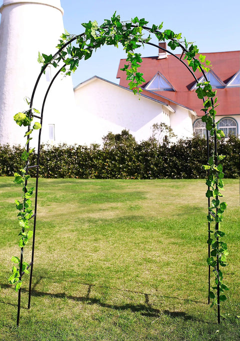 Steel Garden Arch For Climbing Plants Backyard Vibes Outdoor Decor 7 Feet 8 Inches High And 4 Feet 5 Inches Wide Weather Resistant