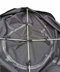 Heavy Duty Fire Pit Surround Cover Weatherproof Shield for 42.5 Inch Diameter and 20.8 Inch Height with aluminum stays visible