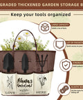 Mother's Day Garden Kit Gift Set with tool tote, daisies in pockets, and text "Mom's Garden" on thickened storage bag