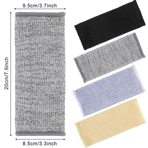 4 Pack Forearm Sleeves For Thin Skin Anti Cut Burn Resistant Covers For Cooking And Construction Work shown in four colors.