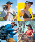 Diverse group wearing Reflective Folding Outdoor Hat For Men And Women With UPF 50 Sun Protection for various activities