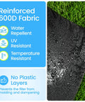 Close-up of reinforced 600D fabric on 4 Pack Fillable Sand Bags For Umbrella Bases And Patio Stands, Weatherproof Weights