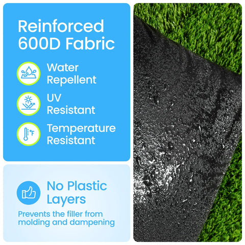 Close-up of reinforced 600D fabric on 4 Pack Fillable Sand Bags For Umbrella Bases And Patio Stands, Weatherproof Weights