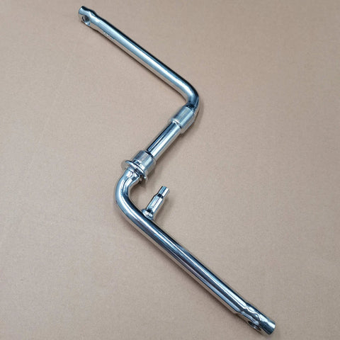 One Piece Chrome Crankarm Set For Wide Bike Crank To Crank Assembly Kit 1pc With 165mm Arm And 150mm Spacing, Half Inch Pedal Threads