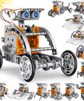 13-In-1 Solar Power Robot Kit For Kids And Teens Educational STEM Toy Set For Boys And Girls Age 8 Plus in various builds