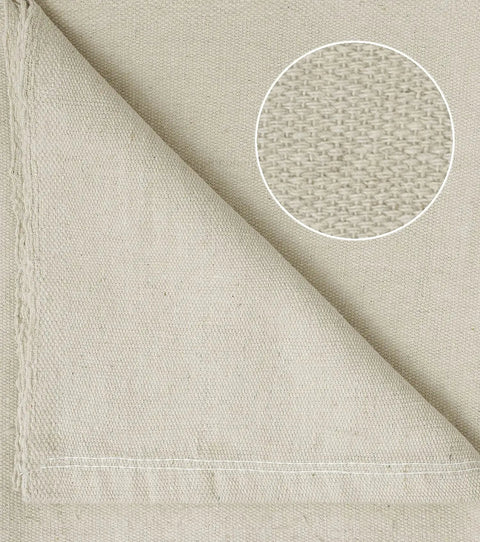 Canvas Drop Cloth 6x9 Feet Pack Of 2 For Painting And Home Projects with close-up of cotton texture and double-stitched edge