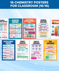 Chemistry Posters Set For High School Classrooms 16 Posters 11x17 Inch Matte Laminated Educational Wall Decor For Hallways
