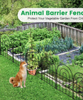18 Pack Decorative Garden Fence Animal Barrier 17 Inch High 18 Foot Long Border For Flowers And Rabbits Garden Fencing Small Arched Rustproof Metal No Dig Fence Landscape Decor Backyard