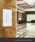 Decorator 1 Gang Wall Plate Outlet Cover White Screwless, Unbreakable Polycarbonate Thermoplastic in modern room