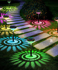 Color Changing And Warm White Solar Pathway Lights 6 Pack For Outdoor Walkways And Lawns To Level Up Your Yard Vibe, solar display