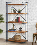 Five Tier Wall Corner Storage Shelf Perfect For Bedroom And Kitchen Space Saving Bookshelf And Display Unit Go-To Pantry Organizer