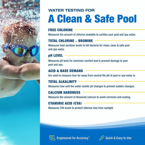 Top Shelf Dpd Pool And Spa Water Test Kit With Nine Core Parameters For Quick Chlorine Bromine Ph Testing Plus Nifty Storage Bin To Keep Your Backyard Oasis Crisp No Sweat Summers For Homeowners visible underwater testing guidelines for pool water chemistry