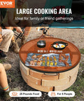 36 Inch Round Fire Pit Grate For Outdoor Grillin Foldable Heavy Duty Steel with Handle and Food Ideal for Gatherings