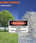 Heavy Duty Zip Ties 11 Inch Self Locking Cable Ties With 50Lbs Tensile Strength sign on outdoor fence