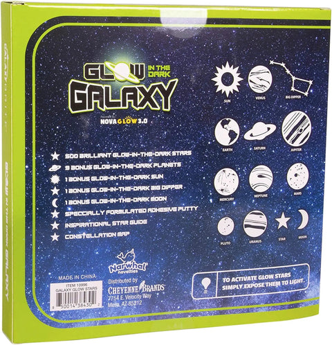 Huge 500 Piece Glow In The Dark Ceiling Stars Set With Sun Moon Earth Planets And Big Dipper For Kids Room Nighttime Fun