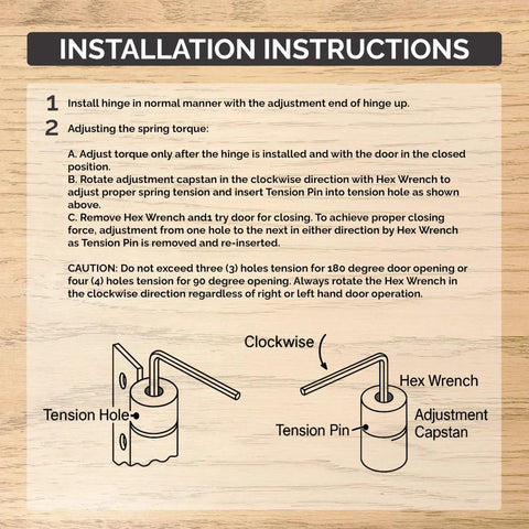 Solid Build Self Closing Spring Door Hinges Crafted From Heavy Duty Stainless Steel For Ultimate Rust Protection Adjustable Tension Setup Runs Smooth On Standard Interior Doors No Fuss Installation 4 Pack