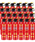 Slick Heavy Duty Fire Extinguisher Spray With Wall Bracket Snuffs Out Flames Fast And Stops Reignition Zero Hassle Cleanup For Car House Van Trailer Water Based Protection 620 Ml Bulk 24 Pack arranged in a display.