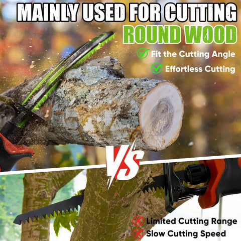 9.5 Inch Arc Curved Reciprocating Saw Blades Set With Storage Box For Tree Trimming And Wood Pruning, 5 Pieces, cutting wood