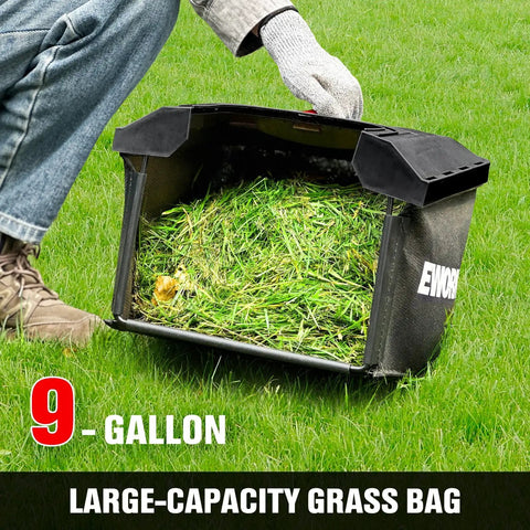 40V Cordless Lawn Mower With 14 Inch Deck, Two 4.0Ah Batteries And Charger, Grass Catcher, Ultra Lightweight At 21 Lbs, Six Height Settings, Battery Powered Mower For Small Yards 9-gallon grass bag