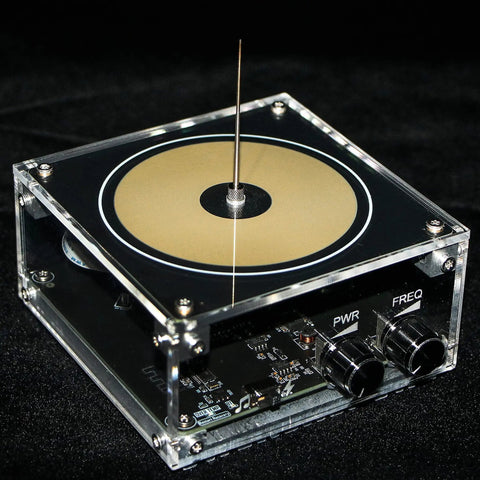 Solid State Bluetooth Music Tesla Coil Desktop Toy With Touchable Arc Generator showing control knobs and arc component