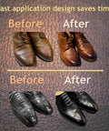 Before and after results using Leather And Vinyl Repair Kit 21 Piece With Fast Application And Mixable Colors For All Leather Types.