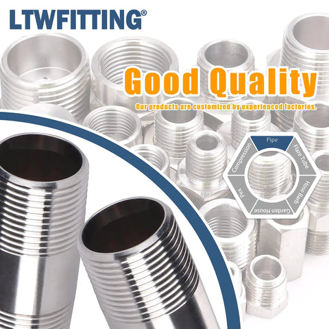 Stainless Steel 316 Pipe Nipple Fitting 3 Inch Long With 1 Inch Male NPT For Beefy Plumbing Upgrades In Water Gas And Air Lines Silver Pack Of 1 Corrosion Resistant 316 Stainless Steel Construction, threaded stainless pipe fittings