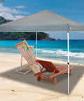 10x10 Canopy Replacement Top For Pop Up Shelter Heavy Duty PU Coated 150D Oxford Fabric In Gray Replacement Shade Roof