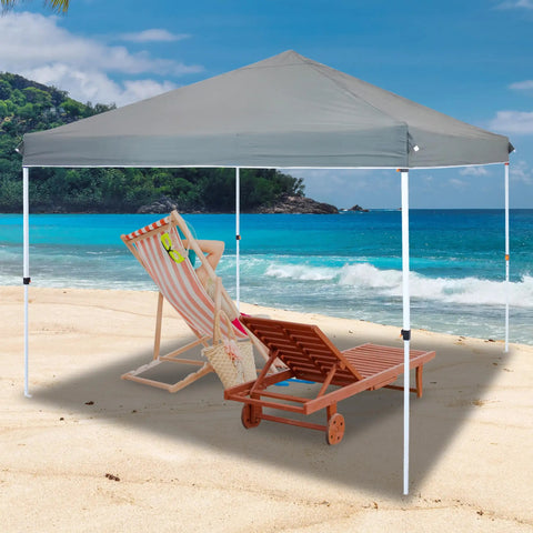 10x10 Canopy Replacement Top For Pop Up Shelter Heavy Duty PU Coated 150D Oxford Fabric In Gray Replacement Shade Roof