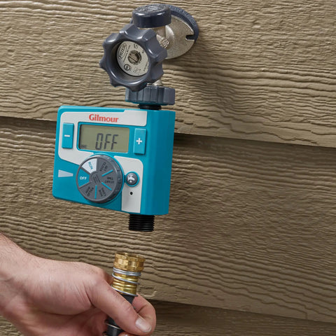 Single Outlet Water Timer For Garden Hose, Programmable Irrigation Controller For Sprinklers And Drip Lines, No-Fuss Setup