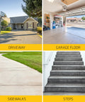 Heavy Duty Gray Polyurethane Self Leveling Crack Sealant Delivers A No Nonsense Seal That Flows Smoothly Into Driveway Joints And Concrete Cracks With Beast Mode Elasticity Protecting Decks And Patios Year Round Ten Point One Ounce Pack Of 12 in driveway, garage, sidewalk, and steps.