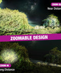 Rechargeable Pen Flashlight With UV And White Light 395nm demonstrating zoomable clip light feature in outdoor setting