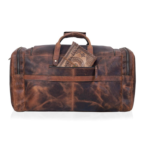 32 Inch Vintage Duffel Bag With Old School Look And Modern Touch Handmade Full Grain Buffalo Leather Carry On Fits Under Seat