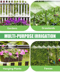 100Ft Drip Irrigation Kit For Garden With 360 Degree Adjustable Sprinklers And DIY Yard Watering System multi-use illustration