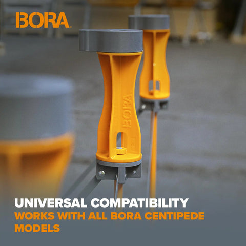 Centipede 6-Piece Riser Set For Work Stands Boosts Working Height To 36 Inches Easy 5-Minute Install Lifts Your Workbench Or Standing Desk Portable Orange CA0506 showcasing riser close-up.