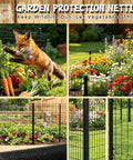 Rock-Solid Heavy-Duty Black Hardware Cloth Fencing, 1/2 Inch 19 Gauge Vinyl Coated Chicken Wire Roll, Gopher Rodent Proof Yard Mesh For Coop And Backyard Projects with vegetables and flowers