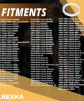 Fitment chart for transfer and differential service gasket kit for Toyota and Lexus rigs, including 4Runner, Land Cruiser, and more models.