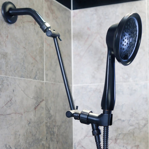 10 Inch Adjustable Shower Arm Extension With Solid Brass Construction Universal Fit For Rain Fixed And Handheld Heads Elevates Height And Angle For A Custom No Fuss Shower Experience In Oil Rubbed Bronze