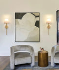 Set Of 2 Dimmable Wall Sconces With Remote Control Plug In Indoor Not Hardwired Mid Century Modern Gold 21 Inch Wall Lamps on wall