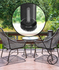 Close-up of Heavy Duty Adjustable Furniture Levelers for Indoor and Outdoor Use, screw-in leg glides for chairs on deck.