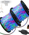 Colorful Outdoor Rope Lights 300 Ft With 3312 LEDs Waterproof ETL Certified 360 Degree Omnidirectional Illumination Flexible Tube