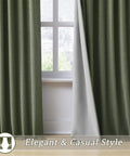 Extra Wide Linen Blackout Curtains With Hooks For Track System Sliding Doors, 2 Panels, 70 Inch Wide By 90 Inch Long Each