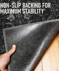 Close-up of 36x48 Inch Office Chair Mat for Hardwood Floors Non Slip Desk Rug, showing anti-slip rubber backing and design.