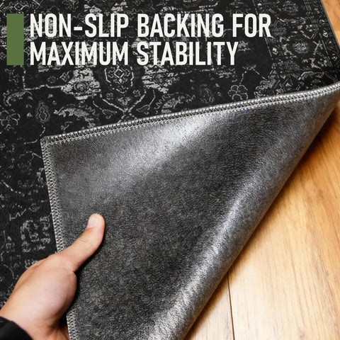 Close-up of 36x48 Inch Office Chair Mat for Hardwood Floors Non Slip Desk Rug, showing anti-slip rubber backing and design.