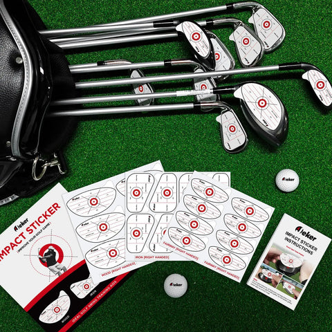 Golf Impact Tape For Irons Woods And Fairway, High Resolution Swing Feedback Stickers and training labels on golf clubs.
