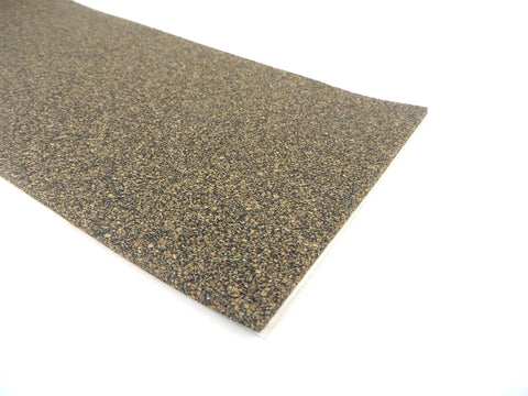 Cork Rubber Vise Jaw Liner With Pressure Sensitive Adhesive, 5.875 Inch Wide, 36 Inch Long, 0.125 Inch Thick sheet on white background