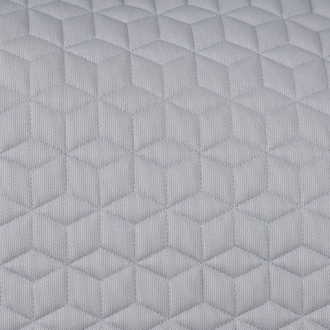 Close-up of quilted pattern on Suede Elite Air Tec Dressage Saddle Pad With Breathable Spine Soft Lilac Large Premium Suede Outer And Vegan Leather Girth Patch For Durable Comfort Ride Ready For Everyday Riding And Shows