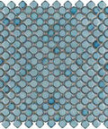 Porcelain Mosaic Tile 12.25 Inch Wide By 12.38 Inch Long Mesh Mounted Floor And Wall Tile, Dope Gloss Finish